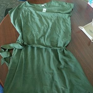 Gap tie belt shift dress